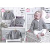 King Cole Baby Double Knitting Pattern Raglan Sleeve Cardigans &