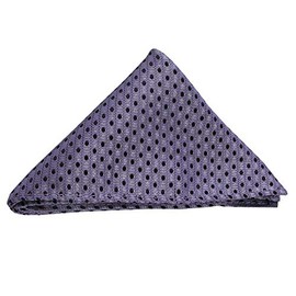 Jacob Alexander Dotted Pocket Square Handkerchief - Purple Black