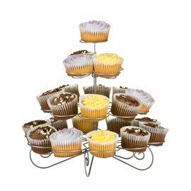 Premier Housewares 4-Tier Cupcake Stand - Chrome