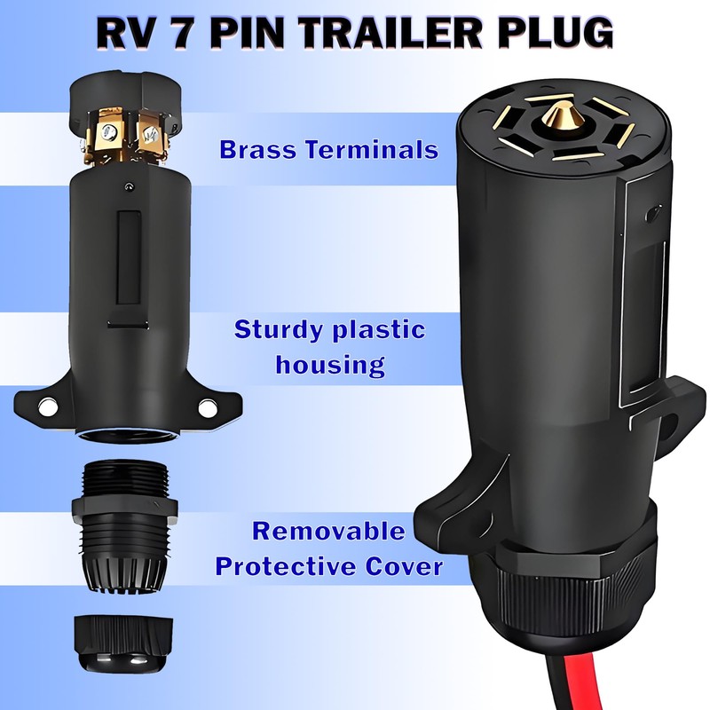 Groovely 7 Pin Power Interface,7 Blades Connected to 2 Pin