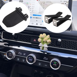 10 Pieces Square Head Car Vent Clips + 3 Adapters for 11th Gen Honda Civic, CRV, ZRV, Integra - Custom Fit Car Air Fresheners for Honeycomb Vents, 9mm Black - Car Dashboard Decorations, Car Ornaments