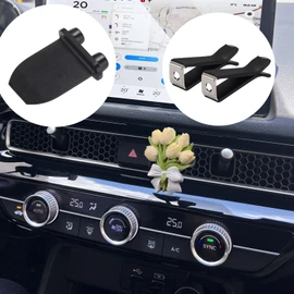 10 Pieces Square Head Car Vent Clips + 3 Adapters for 11th Gen Honda Civic, CRV, ZRV, Integra - Custom Fit Car Air Fresheners for Honeycomb Vents, 9mm Black - Car Dashboard Decorations, Car Ornaments