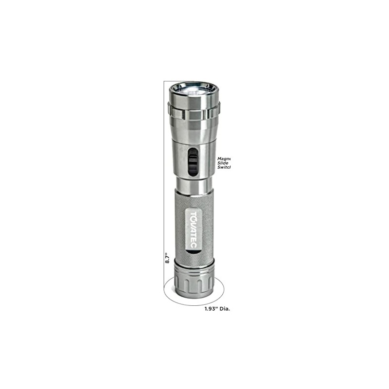 Tovatec ULTRA III 830 Lm Flashlight, Silver, One Size