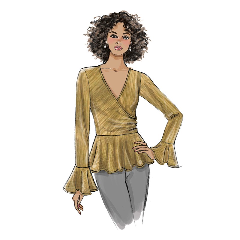 Butterick Patterns B6628E5 Ladies Sewing Pattern Knit Shirt