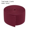 MECCANIXITY Elastic Bands for Sewing 2"(5cm) 5 Yard Burgundy Red
