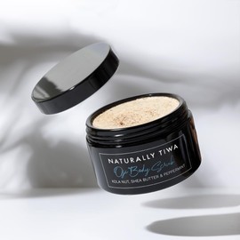 Naturally Tiwa Skincare OJI Body Scrub 130g – Dual Purpose Exfoliator combines Kola Nut + Shea Butter + Peppermint for Stimulating, Invigorating and Moisturising Skin. Vegan + Cruelty Free Skincare