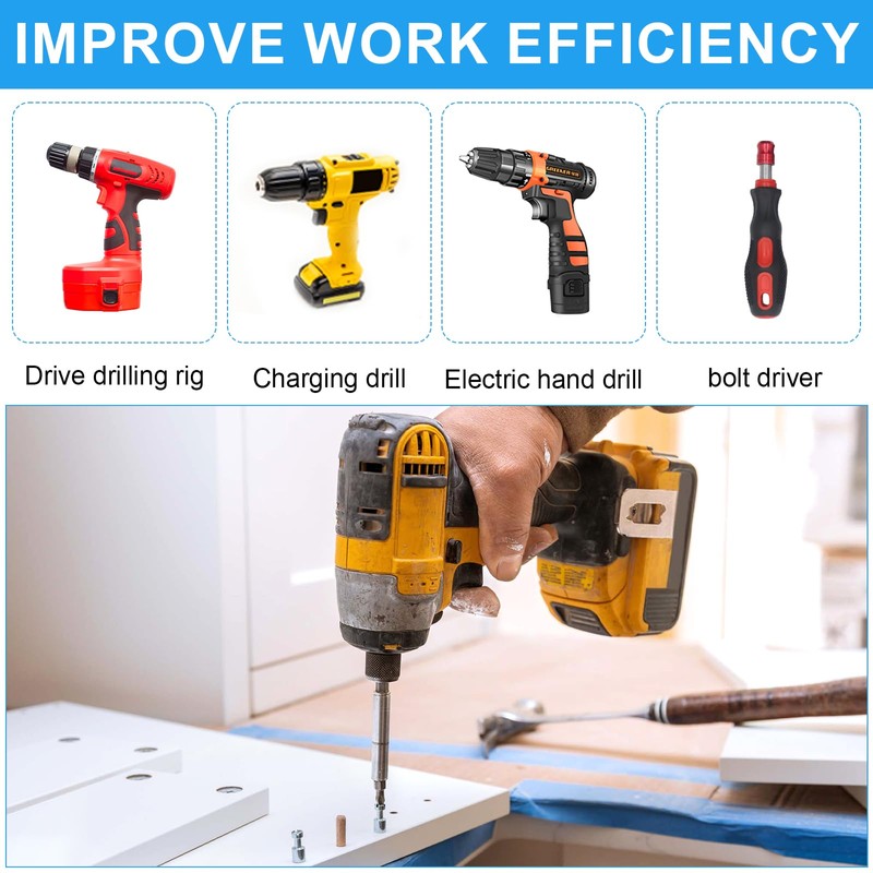 Ksvaye 19PCS Magnetic Drill Bit Holders 1/4" Hex Shank Magnetic