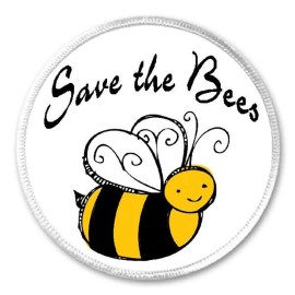 Unbranded Save The Bees - 3" Sew / Iron On Patch Honey Beehive Organic Support Earth Love
