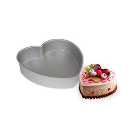 Avilia Backform aus eloxiertem Aluminium in Herzform, 35 x 7,5 cm – strapazierfähige und antihaftbeschichtete Oberfläche, ideal für die Zubereitung von Kuchen und Desserts – ideal für jede