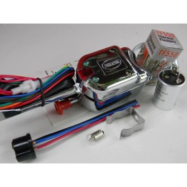 Chrome 8 wire turn signal blinker switch & flasher Golf Cart Quad Antique Auto