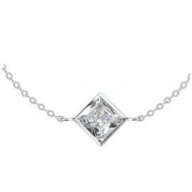 KGX STORES 925 Sterling Silver Bracelet Chain Adjustable 18.3cm Cubic Zirconia Stone Charm Silver Jewellery for Women Girls Elegant Minimalist Dainty Stack Layering (Diamond Frame)