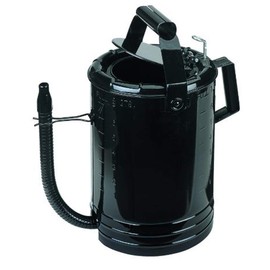 Lumax LX-1536 Black 5 Quart Flow Control Measure Can with Flex Spout. Self-Locking lid for dust Free Operation. Thumb Operated Valve Controls Flow – Flip-Action Locks Valve Open.