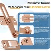 MaozyHomie 4 Inch Flip Latch Gate Latches, 180 Degree Flip