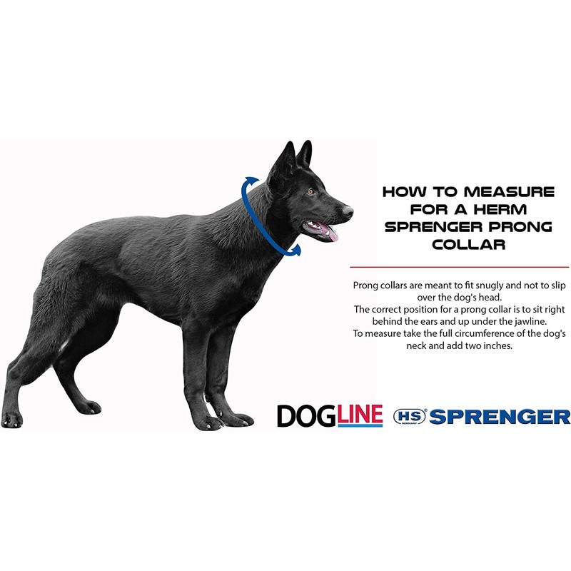 HS Herm. SPRENGER Germany Black Stainless Steel Prong Dog Training