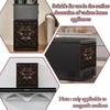 Dark Black Wooden Flowers Dishwasher Magnet Cover for Kitchen Décor