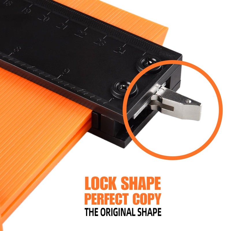 Eewudwok Contour Gauge Profile Tool, 10 Inch Precisely Copy Duplicator