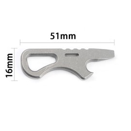 FANYCS Titanium EDC Bottle Opener Keychain with Flat Head Screwdriver Function Keychain Pry Bar Portable Multi-Tool (Stone Washing)