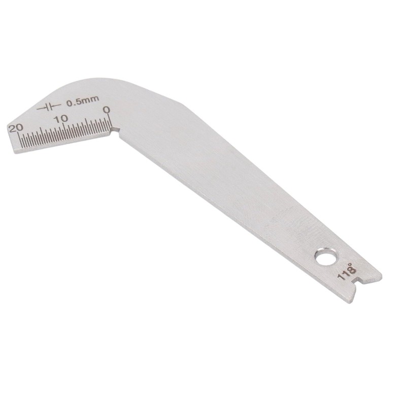 Drill Gauge, Sharpening Angle Guide, Drill Sharpening Gauge, Stainless Steel