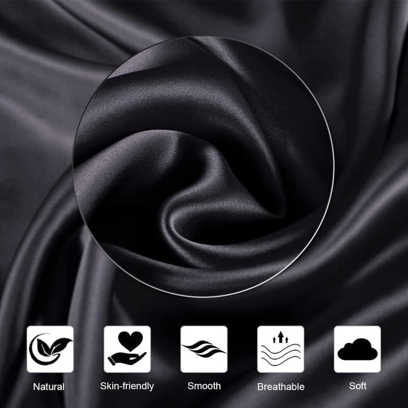 Ravmix Silk Pillowcase for Hair and Skin with Hidden Zipper,