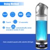 Portable 500ml Hydrogen Rich Water Bottle Alkaline Generator LED Healthy