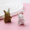 SHIDXIB 24Pcs Plastic Rabbit Figures Animal Rabbit Character Set Fairy