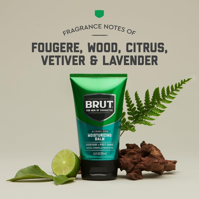 BRUT Moisturizing Balm - Soothing Men’s Face Moisturizer with Signature