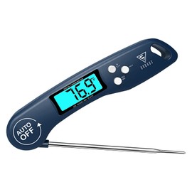 DOQAUS Instant Read Food Thermometers, Digital Kitchen Thermometer Probe with Backlit & Reversible Display, Cooking Temperature Thermometers for Turkey Grill BBQ