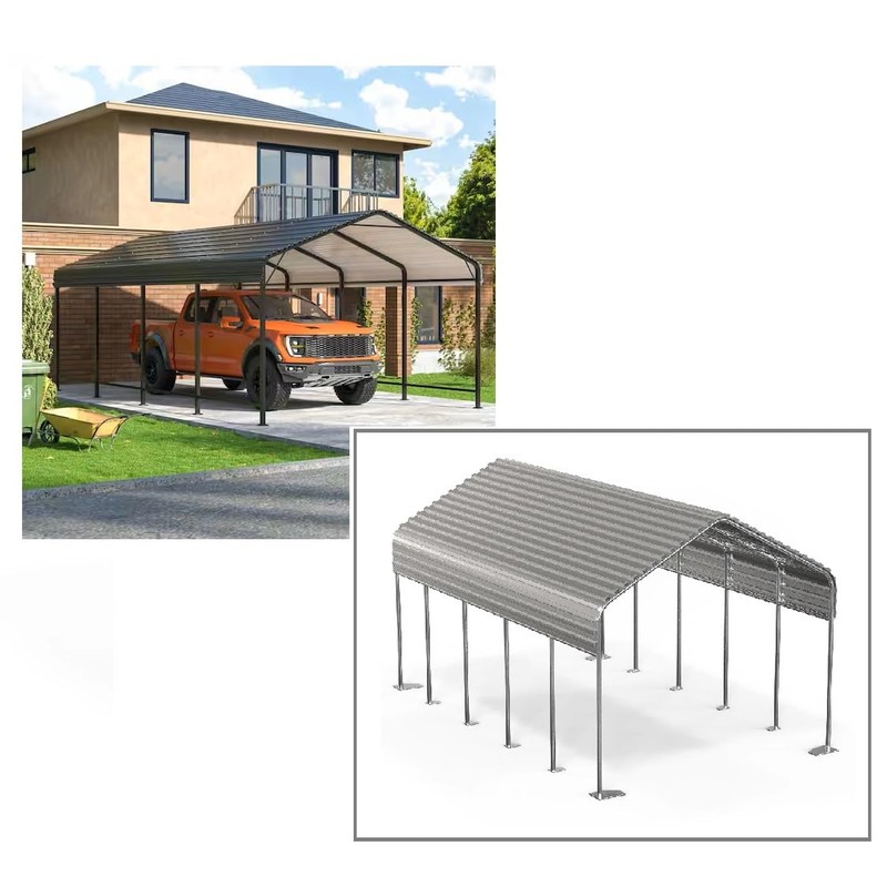 Carport Canopy Frame Fittings Set 1-3/8 Inch Low Peak Shed