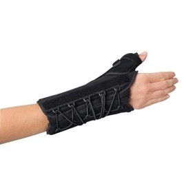 Procare Universal Thumb Spica Wrist Brace Adjustable Black Support De Quervain Injuries