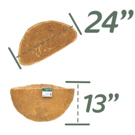 Bosmere 24" Pre-Formed Replacement Coco Liner with Soil Moist for Wall Basket,Brown