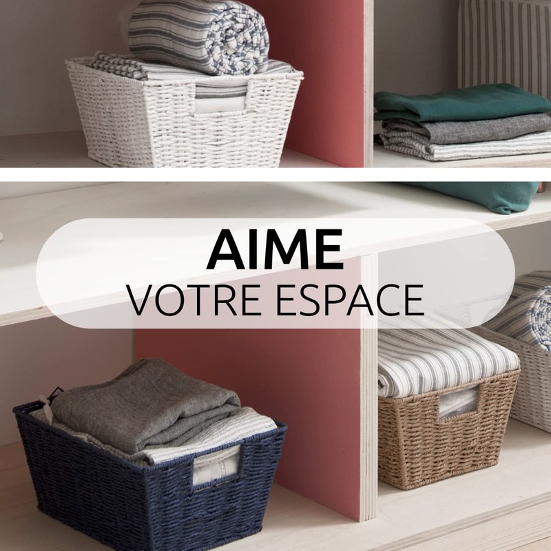 Compactor Etna Flechtkorb, Weiß, 31cmx24cmx14cm