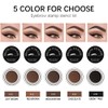 SHEEYOON Eyebrow Stamp Stencil Set, Eyebrow Pomade with 10 Simple