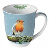 Ambiente Cup Winter Robin, Height Approx. 10.5 cm, Diameter Approx.