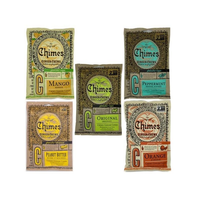 Chimes Ginger Chews Candy Multiple Flavors Available 5 oz (2