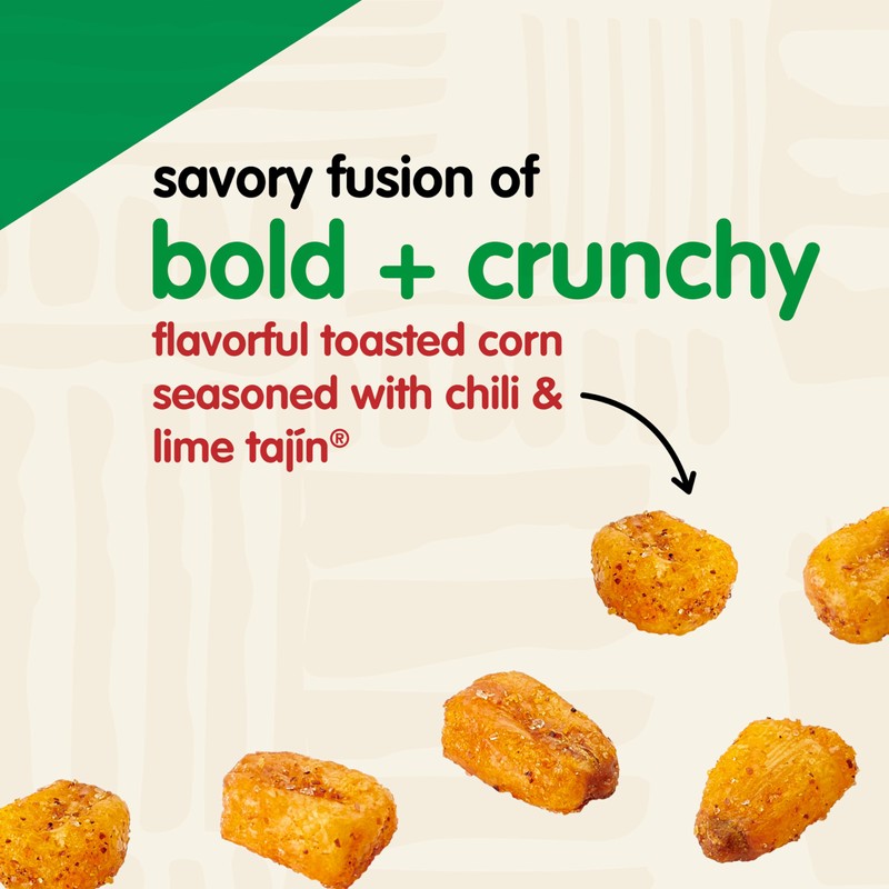 Snak Club Tajin Toasted Corn, Roasted Corn Nuggets with Chili