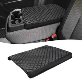 KBH Center Console Armrest Cover for Nissan Titan 2004-2024, Jump Seat Only, Vinyl Leather Trim, Car Arm Rest Protector, Anti-scratch, Black