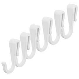 STOBAZA 6Pcs Plastic S Hooks Versatile Kitchen Utility Hangers for Hanging Racks S Shaped Hooks for Towel Racks Closet Organization and Home Decoration