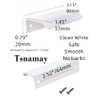 Tsnamay 2Pcs 3.15" White Arc Surface Pull,White Edge Pulls Furniture