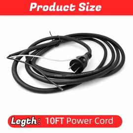 33007898 2 Wire 16 Gauge Power Cord Replacement, 10ft for dewelt DW704 DW705 DW708 DW718 DW849 DW360 DW384 DWP849X