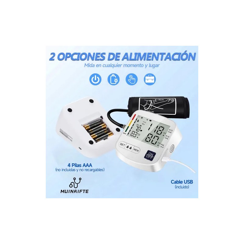 1pcs Digital Arterial Medidores Depresión Brazo Aparato Chec Blanco