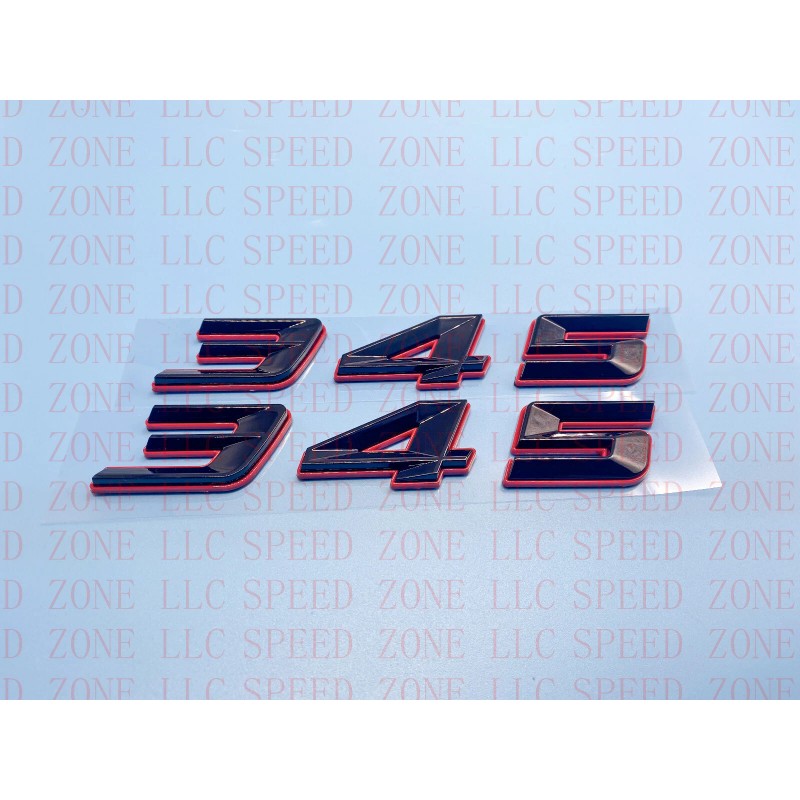 SPEED ZONE (2pc) 345 Badge Emblem For MOPAR HEMI Passenger
