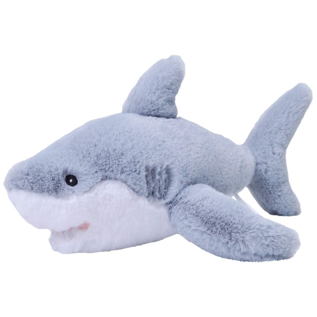 Wild Republic EcoKins Great White Shark Stuffed Animal 12 inch, Eco Friendly Gifts for Kids, Plush Toy, Handcrafted Using 16 Recycled Plastic Water Bottles