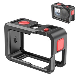 Kamerakäfig für DJI OSMO Action 5 Pro Action 4 Action 3 Kamera Käfig Aluminiumlegierung Gehäuse Metallkäfig Mit 1/4" Gewindelöcher