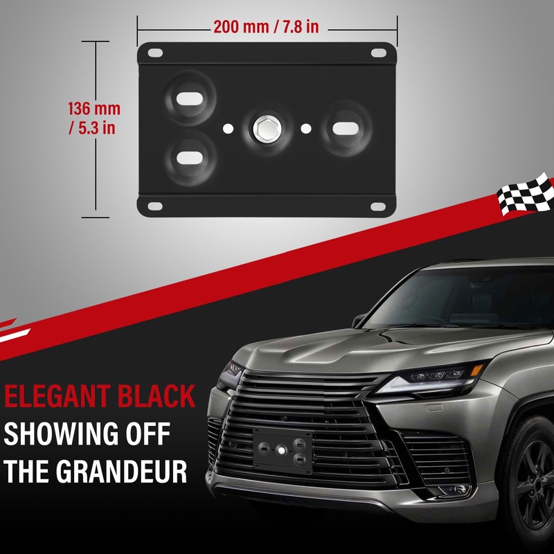 No Drill Front License Frame Compatible with Lexus 2015-up RC200t