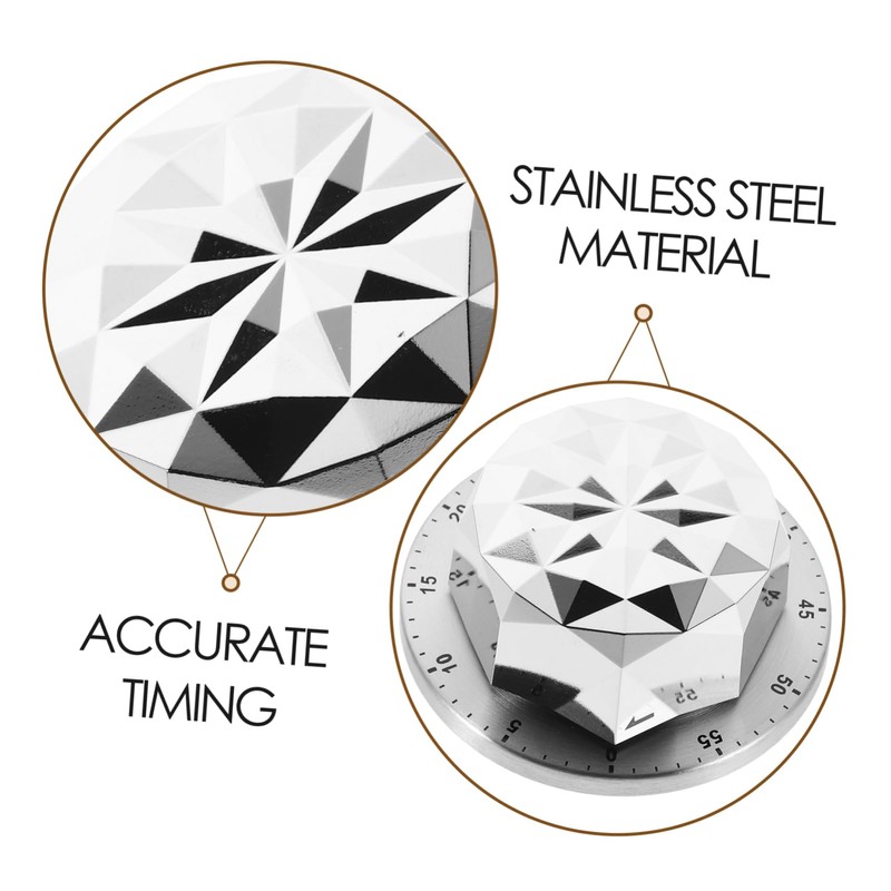 GRIRIW Mechanical Kitchen Timer Stainless Steel Countdown Timer for Cooking