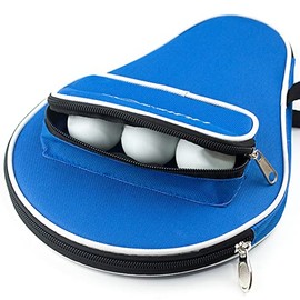 Table Tennis Bat Case,Oxford Cloth Pingpong Pouch - Wear-Resistant Carry Bag with Ball Storage Pocket for Home, School,