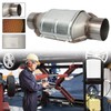 MAYASAF 3" Inlet/Outlet Universal Catalytic Converter, 14" Overall Length, w/o