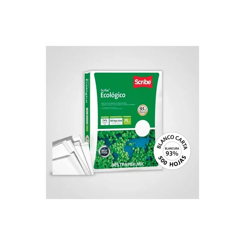 Papel Bond Scribe Ecologico Carta 75 gr - 500 Hojas