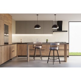 Steve Silver Furniture Gene Swivel 24-Inch Seat Height Counter Stool, 60-Degree Swivel, Modern/Mid-Century Design, Counter Table/Bar, Dining Room, 20.5" D x 20.5" W x 32.5" H, Gray