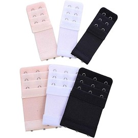 Stadux Bra Extenders for Women 3 Hooks / 2 Hooks Extensions, Elastic Stretchy Bra Strap Extender Black/Beige/White, M